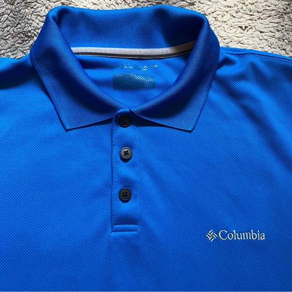 Columbia Polo Shirt Mens Medium Blue - Picture 3 of 7